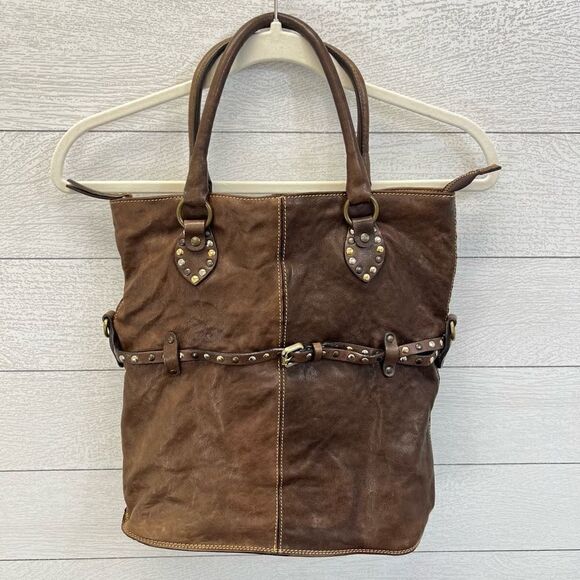 Cavalcanti Italy Leather Brown Crossbody Fold-over Purse Shoulder Bag - Picture 1 of 12